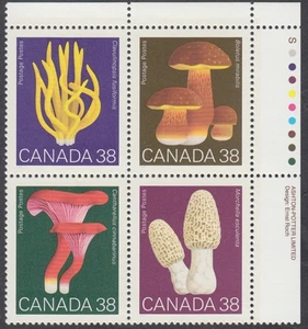Canada - #1248a Mushrooms Plate Block - MNH - Picture 1 of 1