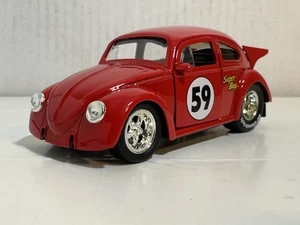 JADA TOYS 1959 VW VOLKSWAGEN BEETLE RED 1:32 DIECAST MODEL CAR NEW NO BOX 4.5" - Picture 1 of 12