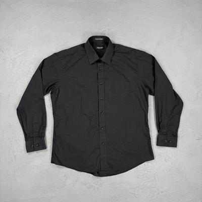 Vintage Pierre Cardin Black Cotton & Polyester Blend Button Up Shirt Men's L - Image 1 of 4