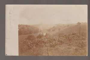 Dubuque IOWA 1909 ZUG UNTER DAMPF Eisenbahn Eisenbahn VOGELPERSPEKTIVE IA B3 - Bild 1 von 3