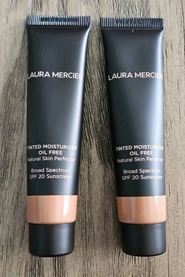 2x Laura Mercier Tinted Moisturizer Oil Free In 5W1 TAN 0.8oz Travel - Image 1 of 4