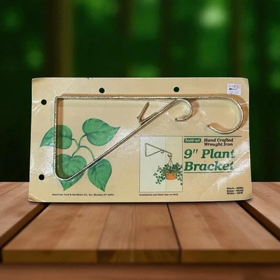 Suporte de planta de ferro forjado vintage 1986 9 polegadas feito à mão lacrado no pacote - Imagem 1 de 4