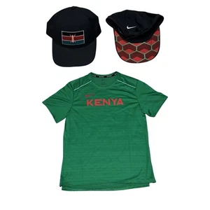 Size Medium Nike Pro Elite Kenya Running Shirt And Adjustable Hat Bundle - Picture 1 of 8