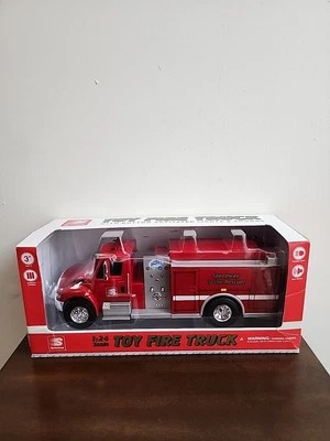 Speedway Toy Fire Truck, Button Activated Lights & Sounds 1:24 Scale, NIB!! - Image 1 of 4