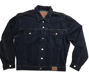 Guess Blue Denim Jean Jacket Retro Styling Men Size XL - Picture 1 of 5