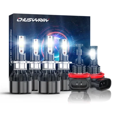 Для BMW 528i 535i 550i 2008 2009 2010 6 x 6000K светодиодные лампы фары + противотуманные фары - Изображение 1 из 4