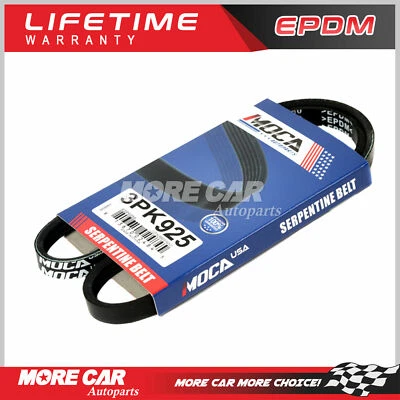 Serpentine Belt 3PK925 for 1991-2001 Nissan 300ZX Infiniti Q45 3.0L 4.1L DOHC - Image 1 of 4