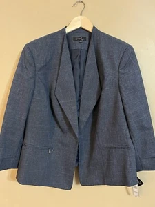 Neu mit Etikett Emily waschbar blau Chambray Denim Farbe 3/4 Ärmel Blazer Jacke Gr. 20W - Bild 1 von 8