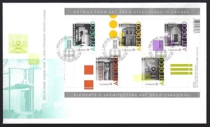 🍁Canada  #2471 a-e   "Architecture Art Deco"  Brand New  2011 First Day Cover - Picture 1 of 2