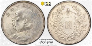 1921 YEAR 10 CHINA SILVER DOLLAR PCGS GENUINE XF DETAIL CHINA REPUBLIC Y 329.6 - Picture 1 of 3