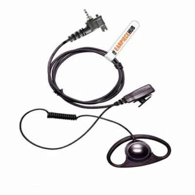 Motorola MTH800 Radio D Shape Police Headset Security Earpiece with PTT Mic New - Image 1 of 4