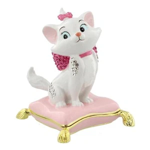 Caja Baratija Disney Esmaltada Joya con Tapa Bisagras Aristócatos María Gato Animal - Imagen 1 de 2