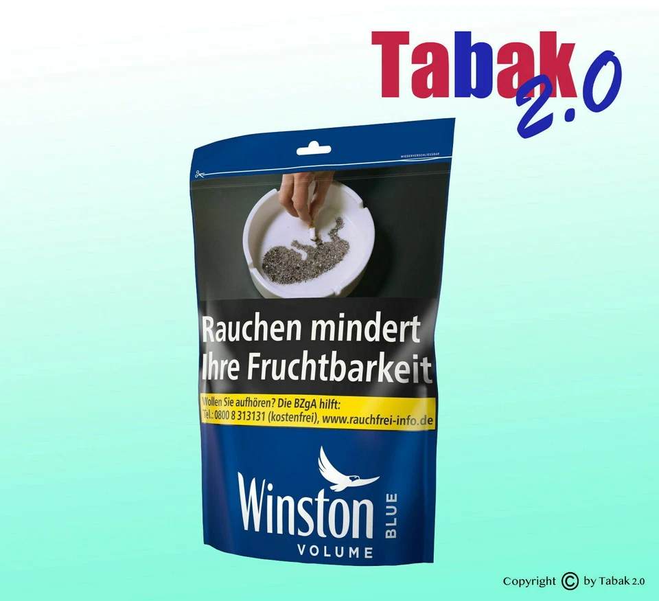 Winston Volumentabak blau  6 x 100 g Beutel - Bild 1 von 1