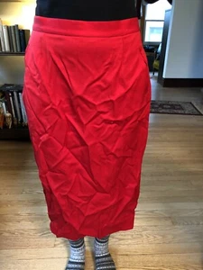 FALDA Rafaella De Colección LANA Roja Años 80 Largo Medio - Para Mujer Talla 1 Pequeña ¡LIMPIA!  - Imagen 1 de 10