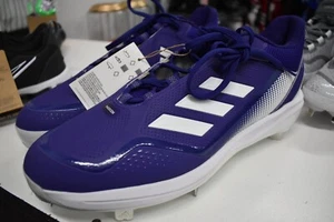 Botines de béisbol Adidas Icon 7 de metal púrpura y blanco talla 15 universitarios S23854 - Imagen 1 de 3