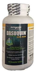 Nutramax DASUQUIN W/MSM 84 Chewable Tablets for Small to Medium Dogs EXP 12/2025