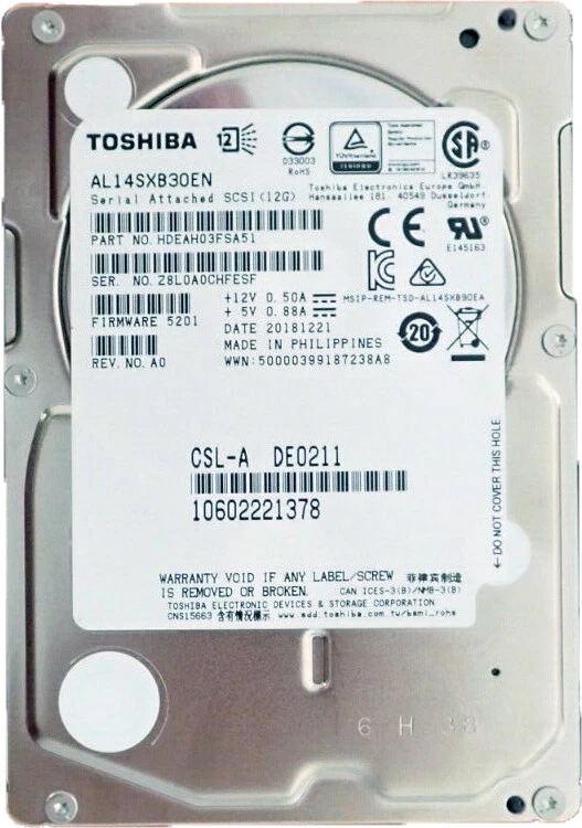 Fujitsu AL14SXB30EN HD SAS 12G 300GB 15K HOT PL 2.5' EP HDD 10602221378 - Image 1 of 1