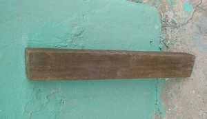 Rustic Wood Section   30 1/2 " x 4 1/8" x3", Architectural Salvage. Dark Brown - Picture 1 of 8