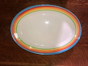 Gibson China Oval Platte-Regenbogen Design 8 1/2" x 12" - Bild 1 von 4