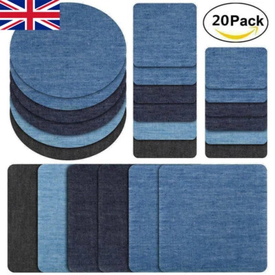20Pieces Iron on Patches for Jeans Repair, Denim Jean Repair Patches Iron on UK - Image 1 of 4