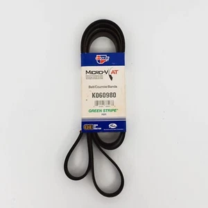 Gates K060980 Micro-V Car Quest Ribbed Serpentine Belt - Picture 1 of 4