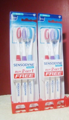 Toothbrush 6x Sensodyne Sensitive Soft Bristles GSK Lot of Twelve Free Ship - Image 1 of 3