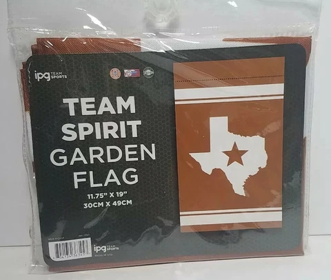 Texas Longhorns UT UNIV Team Spirit Garden Flag Banner 11.75" x 19" NEW Cover
