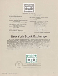 #9211 29c New York Stock Exch. #2630 USPS Souvenirseite - Bild 1 von 1