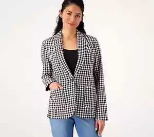 Blazer Susan Graver Teñido Hilo Guinga Novio - Negro (Reg 4) a575290 - Imagen 1 de 3