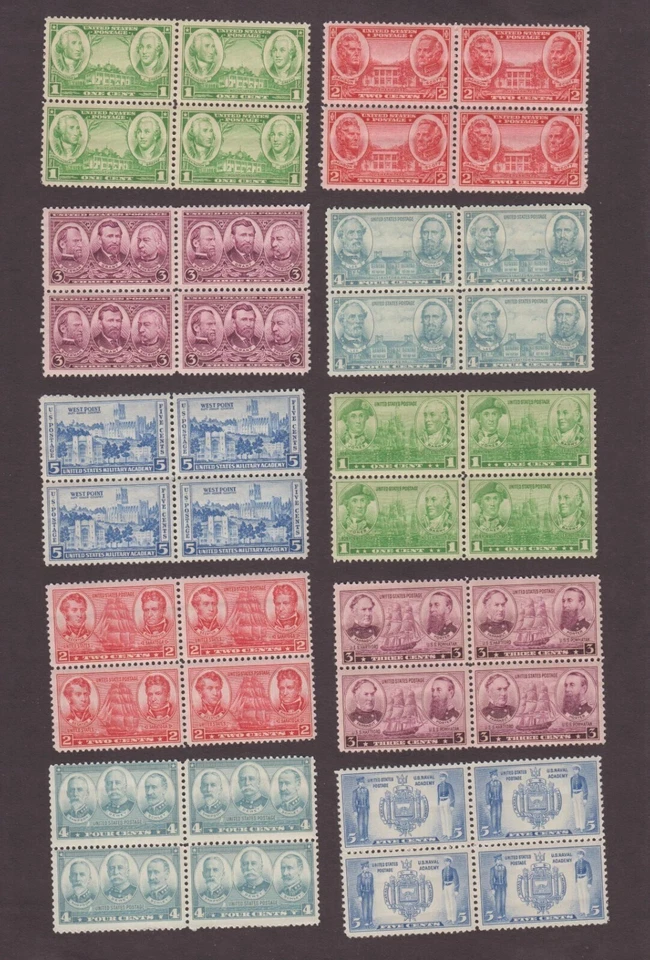 Army-Navy Collection (blocks of 4) #785-794 - Image 1 of 1