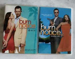 Burn Notice - Season 1 and 2 (DVD, 2009, Two 4-Disc Sets) Bruce Campbell, Gless - Picture 1 of 5