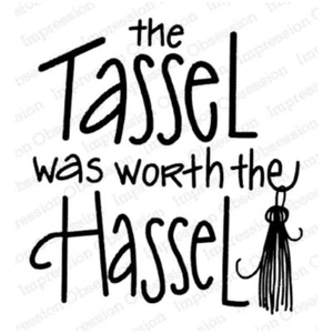 Impression Obsession "Tassel Hassel" Wood Mounted Stamp D21269 - Picture 1 of 1