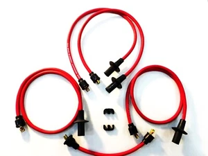1946-1979 VW BUG RED SPARK PLUG WIRES SET VW SUPER BEETLE GHIA THING VW BUS VAN - Picture 1 of 3