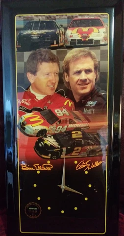 Bill Elliott & Rusty Wallace Commemorative NASCAR Clock - Chase Elliott's Dad Cover