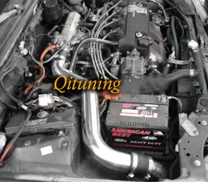 Black Blue For 1988-1991 Honda Civic CRX Si EX 1.6L L4 Cold Air Intake + Filter - Foto 1 di 2