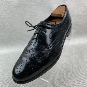 Towncraft Oxford schwarz Leder Flügelspitze Brogue runde Spitze Schnürschuhe Größe 10D - Bild 1 von 11