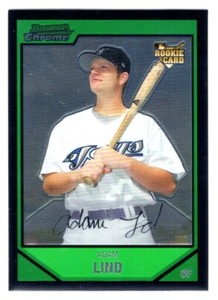 ADAM LIND  BLUE JAYS RC  2007 BOWMAN CHROME #207