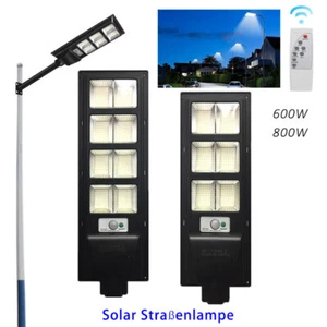 LED Straßenlaterne Fernbedienung IP65 Solar bewegungsmelder Straßenlampe - Bild 1 von 14
