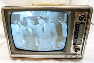 Zenith Royal 1290 12" B&W Portable CRT TV Vintage 1960's Working - Picture 1 of 11
