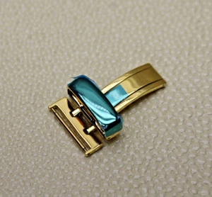 Hadley-Roma Yellow Gold Pla 20mm Deployment Buckle/Clasp for Leather Watch Strap - Picture 1 of 5