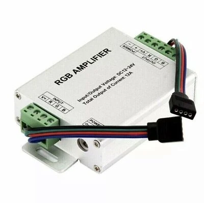 RGB Data Repeater Signal Amplifier DC 12V 12A For SMD 3528 5050 LED Strip Light - Image 1 of 4