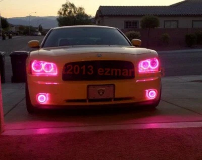 Chasing RGB 6 halo ring for Dodge Charger 2006-10 Flow Dream color Flash BT APP - Image 1 of 4