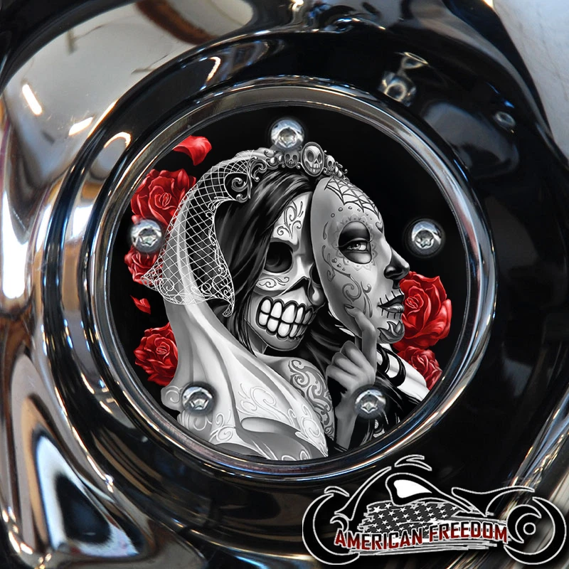 CUBIERTA DE SINCRONIZACIÓN HARLEY DAVIDSON BIG TWIN CAM, MILWAUKEE 8, SPORTSTER - Día de Muertos Foto 1 de 1