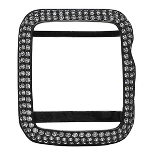 MENS APPLE SERIES # 1 BLACK ON STERLING SILVER WHITE LAB DIAMOND 42MM CUSTOM NEW - Picture 1 of 8