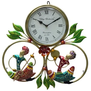 Handcrafted Musician Wall Clock for Home Decor – 18 In. Vintage Iron Wall Clock - Picture 1 of 17