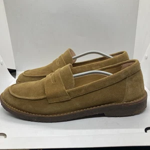 Astorflex Sadelflex Loafers Tan Brown Mens 12 Shoes Vera Pelle Made In Italy - Picture 1 of 10