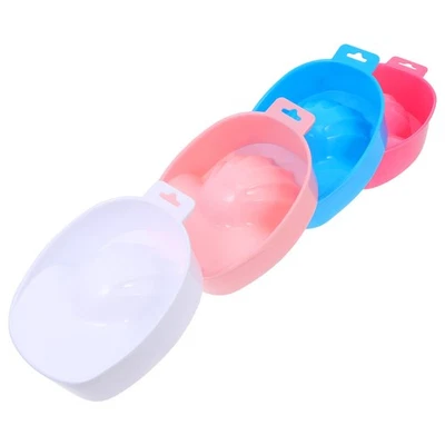  4 Pcs Manicure Bowls for Soaking Cuticles Nail Art Polish Remove - Image 1 of 4