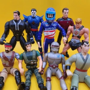 9 Mixed Lot Action Figures He-man Star Trek Gargoyles X-Men Mulan 4-5" - Picture 1 of 7