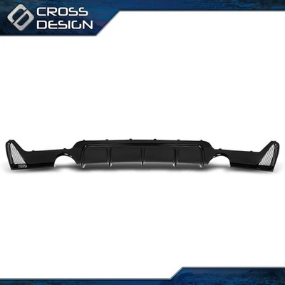 Rear Diffuser Lip Fits 2014-2020 BMW F32 F33 F36 428i 435i M Sport Glossy Black - Image 1 of 4