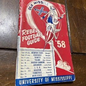 1958 Ole Miss Rebels Football Media Guide De colección y Raro, Rebel Football Guide - Imagen 1 de 4